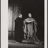 Albert Finney and unidentified in the stage production Luther
