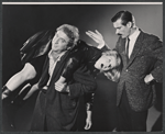 Gene Wilder, Barbara Bel Geddes and Robert Darnell in publicity pose for the Broadway production of Luv