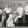 Philip Bruns, Melina Mercouri [center] and unidentified others in the 1972 stage production Lysistrada