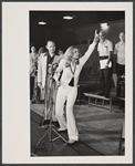 Philip Bruns, Melina Mercouri [center] and unidentified others in the 1972 stage production Lysistrada