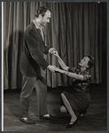 Jessica Tandy and unidentified others in rehearsal for the 1961 American Shakespeare Festival production of Macbeth