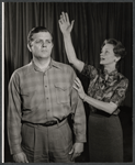 Pat Hingle and Jessica Tandy in rehearsal for the 1961 American Shakespeare Festival production of Macbeth