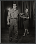 Pat Hingle and Jessica Tandy in rehearsal for the 1961 American Shakespeare Festival production of Macbeth