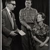 Jack Landau, Pat Hingle and Jessica Tandy in rehearsal for the 1961 American Shakespeare Festival production of Macbeth