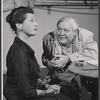 Cornelia Otis Skinner and Charles Laughton in rehearsal for the 1956 Broadway revival of G. B. Shaw's Major Barbara