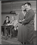 Cornelia Otis Skinner, Charles Laughton, Glynis Johns and Burgess Meredith in rehearsal for the 1956 B'way revival of G. B. Shaw's Major Barbara