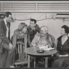 Eli Wallach, Glynis Johns, Burgess Meredith, Charles Laughton and Cornelia Otis Skinner in rehearsal for the 1956 Broadway revival of G. B. Shaw's Major Barbara