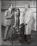 Colin Keith-Johnston, Glynis Johns and Charles Laughton in rehearsal for the 1956 Broadway revival of G. B. Shaw's Major Barbara