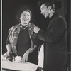 Gertrude Berg and unidentified in rehearsal for the stage production A Majority of One