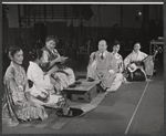 Kana Ishii, Gertrude Berg, Cedric Hardwicke and unidentified others in rehearsal for the stage production A Majority of One