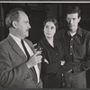 Barnard Hughes, Ina Balin and Michael Tolan in rehearsal for the stage production A Majority of One