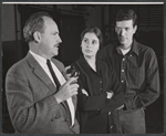 Barnard Hughes, Ina Balin and Michael Tolan in rehearsal for the stage production A Majority of One
