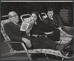 Cedric Hardwicke, Ina Balin and Michael Tolan in rehearsal for the stage production A Majority of One