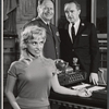 Joy Harmon, unidentified actor and Sam Levene in the stage production Make a Million