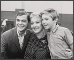 John Stewart, Celeste Holm and Shawn McGill in rehearsal for the 1967 National tour of the stage production Mame