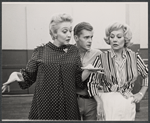 Celeste Holm, Vicki Cummings and unidentified [center] in rehearsal for the 1967 National tour of the stage production Mame