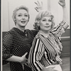 Celeste Holm and Vicki Cummings in rehearsal for the 1967 National tour of the stage production Mame
