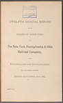 Twelfth Annual report of the Board of Directors of The New York, Pennsylvania & Ohio Railroad Company, to the Bondholders and Shareholders, for the Twelve Months Ending September 30th, 1891
