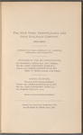 Twelfth Annual report of the Board of Directors of The New York, Pennsylvania & Ohio Railroad Company, to the Bondholders and Shareholders, for the Twelve Months Ending September 30th, 1891