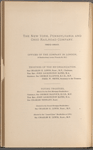 Thirteenth Annual report of the Board of Directors of The New York, Pennsylvania & Ohio Railroad Company, to the Bondholders and Shareholders, for the Twelve Months Ending September 30th, 1892