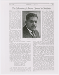 The Schomburg Library Opened to Students