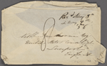 Hawthorne, Nathaniel, 4 envelopes and 1 wrapper of letters to. Postmarked Ap 14, 1856; Ap 28, 1856; My 9, 1856; no postmark, rec'd May 2d 1856; undated.