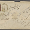Hawthorne, Nathaniel, 4 envelopes and 1 wrapper of letters to. Postmarked Ap 14, 1856; Ap 28, 1856; My 9, 1856; no postmark, rec'd May 2d 1856; undated.