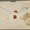 Hawthorne, Nathaniel, 4 envelopes and 1 wrapper of letters to. Postmarked Ap 14, 1856; Ap 28, 1856; My 9, 1856; no postmark, rec'd May 2d 1856; undated.