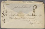 Hawthorne, Nathaniel, 4 envelopes and 1 wrapper of letters to. Postmarked Ap 14, 1856; Ap 28, 1856; My 9, 1856; no postmark, rec'd May 2d 1856; undated.