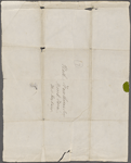 Hawthorne, Nathaniel, Cover wrapper of letter to NH. [n.d.] addressed to Brook Farm, West Roxbury.