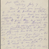 [Harned], [Thomas B.], ALS to. Jul 7, [1888].