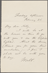 [O'Connor], Ellen, ALS to. Feb. 26, [1867].