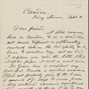 [O'Connor], [Ellen], ALS to. Sep. 5, [1873].