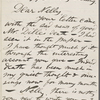 [O'Connor], Ellen, ALS to. [Jan. 16, 1874].