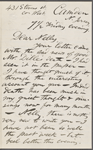 [O'Connor], Ellen, ALS to. [Jan. 16, 1874].