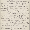 [O'Connor], Ellen, ALS to. May 15, [1874].