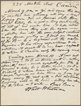 [O'Connor], [Ellen], ALS to. [Mar. 9-10, 1889].