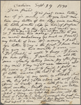 [O'Connor], [Ellen], ALS to. Sep. 29, 1890.