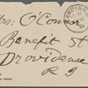 [O'Connor], [Ellen], ALS to. Nov. 12, 1891.