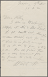 [O'Connor], Ellen, ALS to. Nov. 9, [1875]. Previously, Nov. 9, [n.y.].