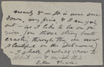 [O'Connor], Ellen, postscript to ALS of [Feb. 11, 1874 ]. Previously (fragment) AL [n.d.].