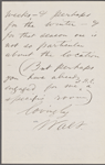 O'Connor, William D., ALS to. Oct. 14, [1870]. Previously: Oct. 14, [1864].