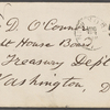 O'Connor, William D., ALS to. Aug. 23, 1869.