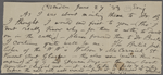 O'Connor, William D., ALS to. Jun. 27, 1883.