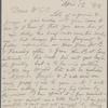 O'Connor, William D., ALS to. Apr. 12, 1888.