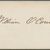 O'Connor, William [D.], ALS to. [1867?] Previously: [n.d.]