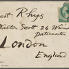 Rhys, Ernest, ALS to. Jan. 22, 1890.