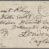 Rhys, Ernest, ALS to. May 11, 1890.