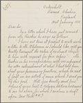 Bathgate, W. J. Copy in an unknown hand of a letter to Walt Whitman. Jan. 31, 1880 