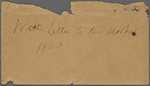 [Whitman], [Louisa Van Velsor], mother, ALS to. Jun. 30, 1863.